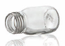 30 ml siroopfles, helder, type 3 geblazen glas